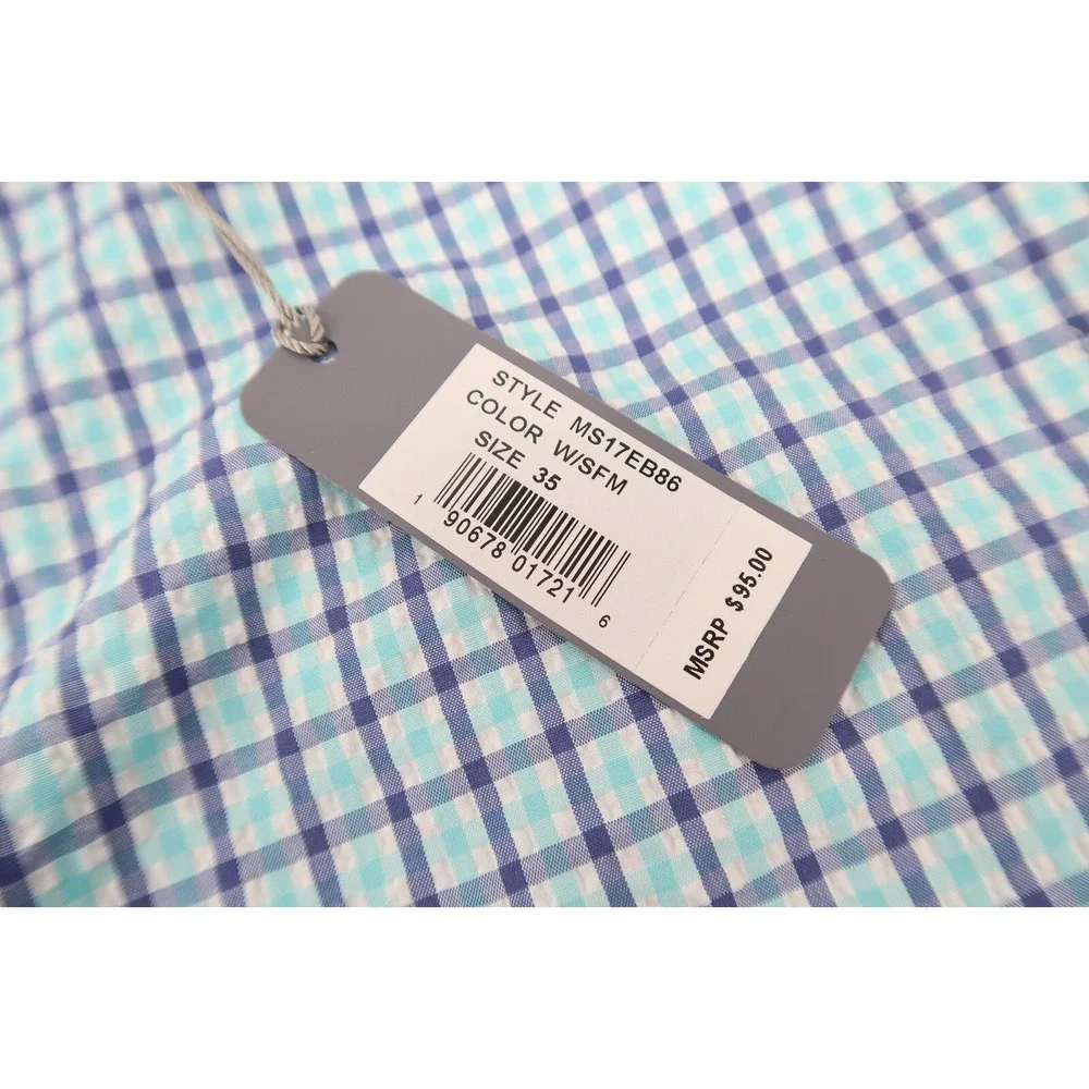 Peter Millar Mens 35‎ Golf Shorts MS17EB86 Crown Sport Apex Seersucker NEW